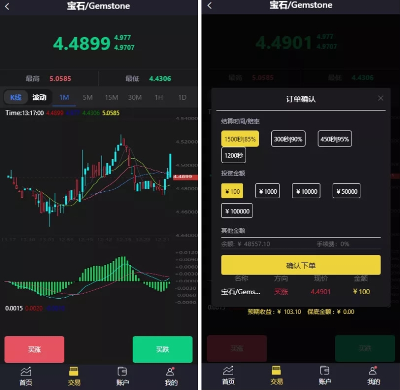 二开版贵金属微交易系统后台管理界面
