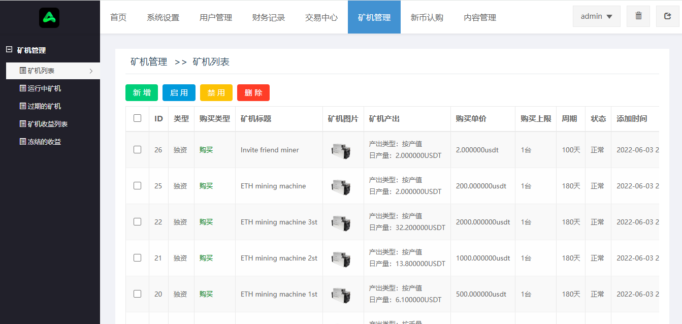 币币交易操作界面
