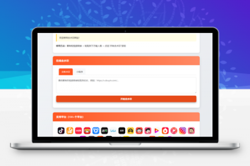 最新聚合短视频解析去水印系统源码 - 带后台自适应双端
